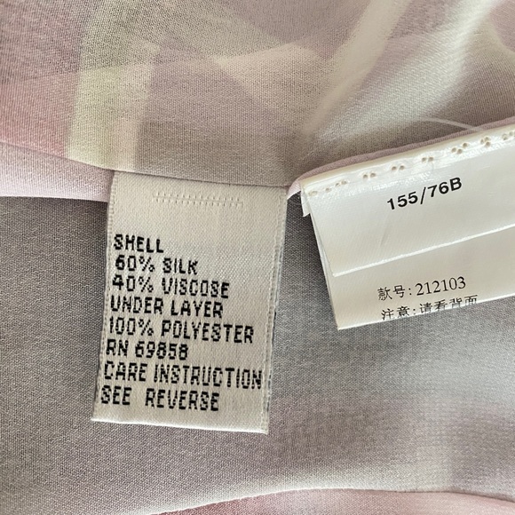 2-in-1 Ruffle silk blend Jacket in tweed by Jessica. Pink. Size 2 - Picture 6 of 12